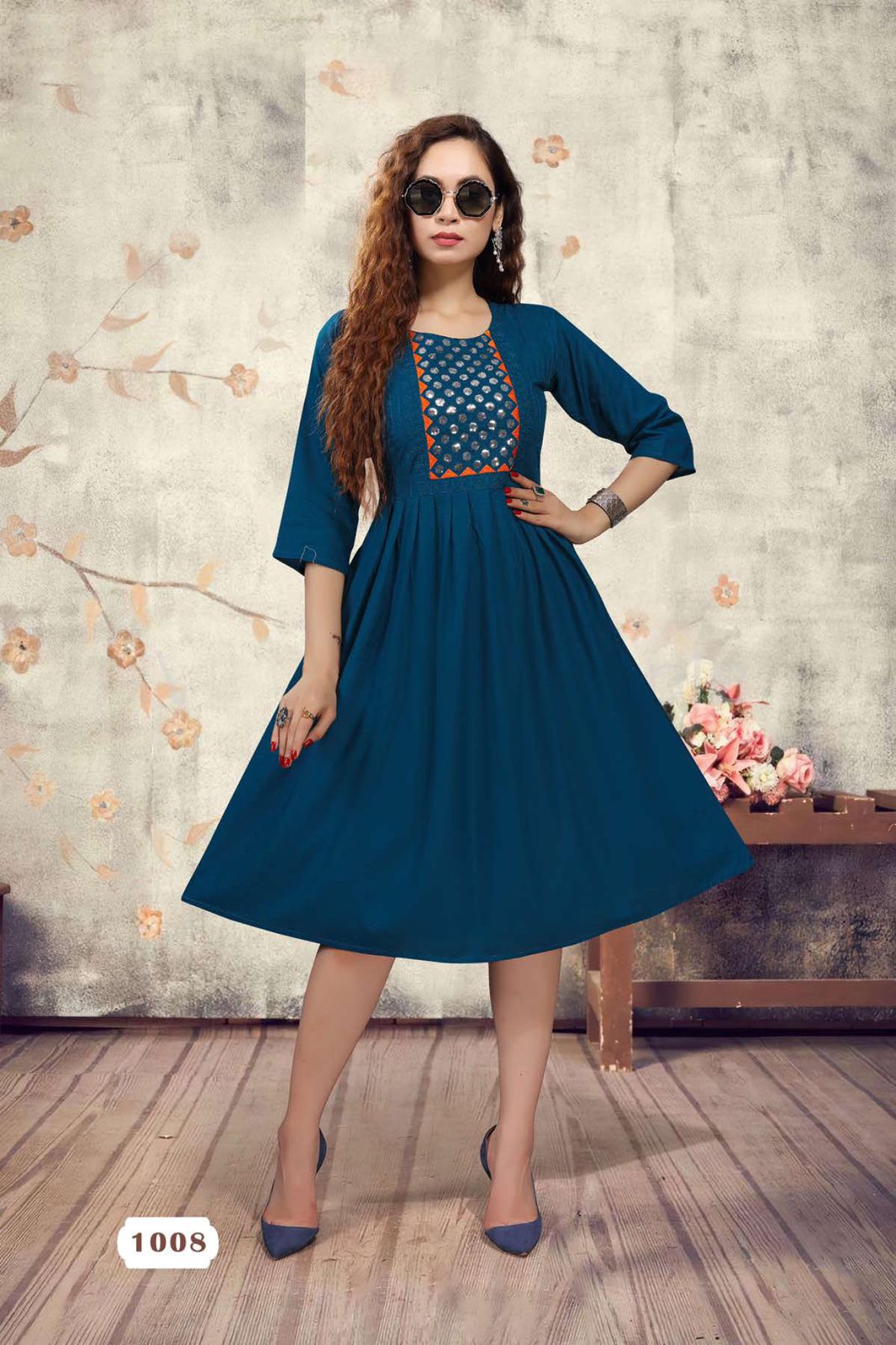Rohini Ethnic Wear Designer Rayon Anarkali Kurti Collection